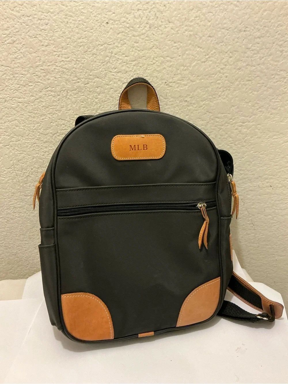 Jon Hart Design Black and Tan Two-Tone Women's Backpack